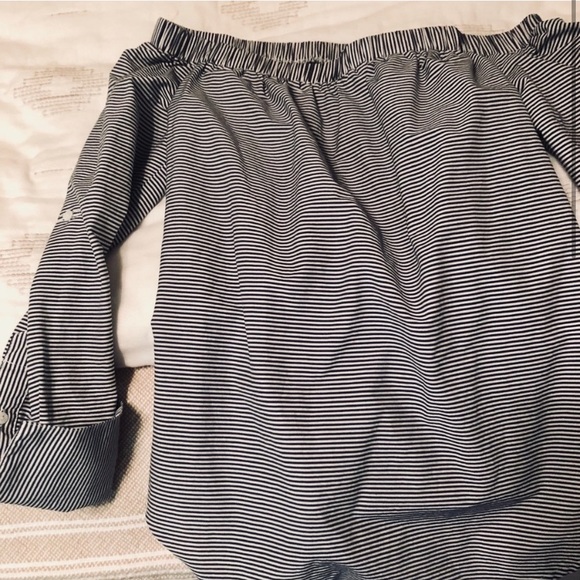 Cremieux Off-The-Shoulder Striped Summer Blouse - Picture 3 of 5